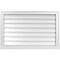 Ekena Millwork Vertical Surface Mount PVC Gable Vent w/ 2"W x 2"H , Brickmould Sill Frame, 34"W x 22"H GVPVE34X2203SN - alternate 1